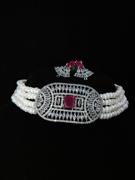 Choker pearl necklace set
