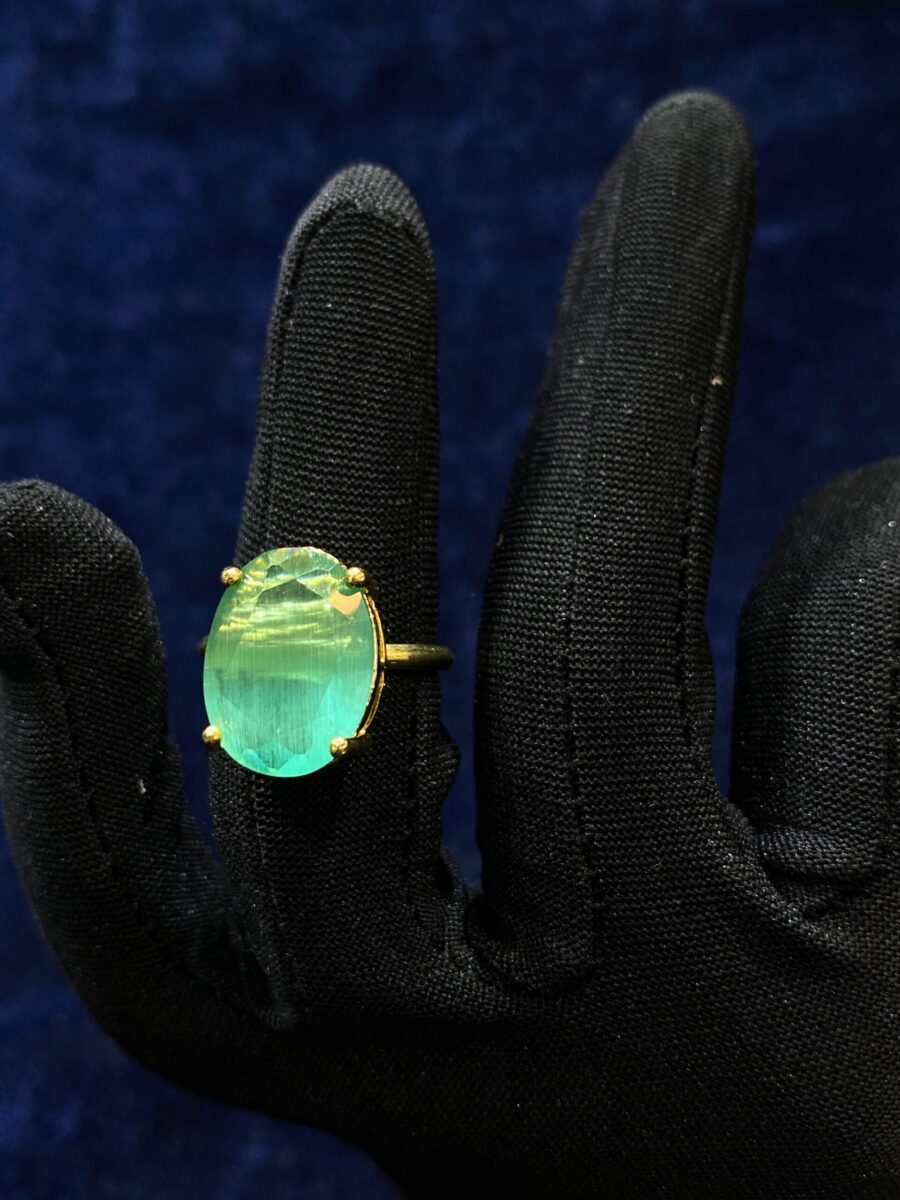 Oceanic Aquamarine Ring with a serene blue gemstone in an elegant design.