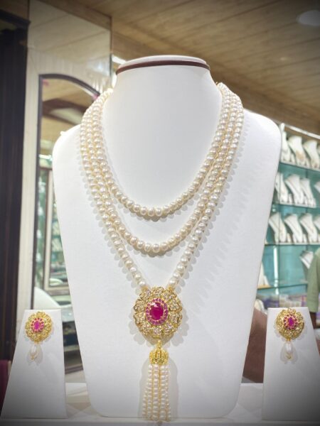 Pearl Trio Pendant Set