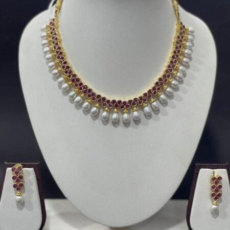 Pearl Drop Necklace Set