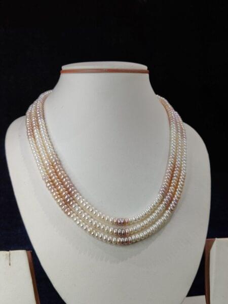 Three Line Pearls with Two-Color Combination