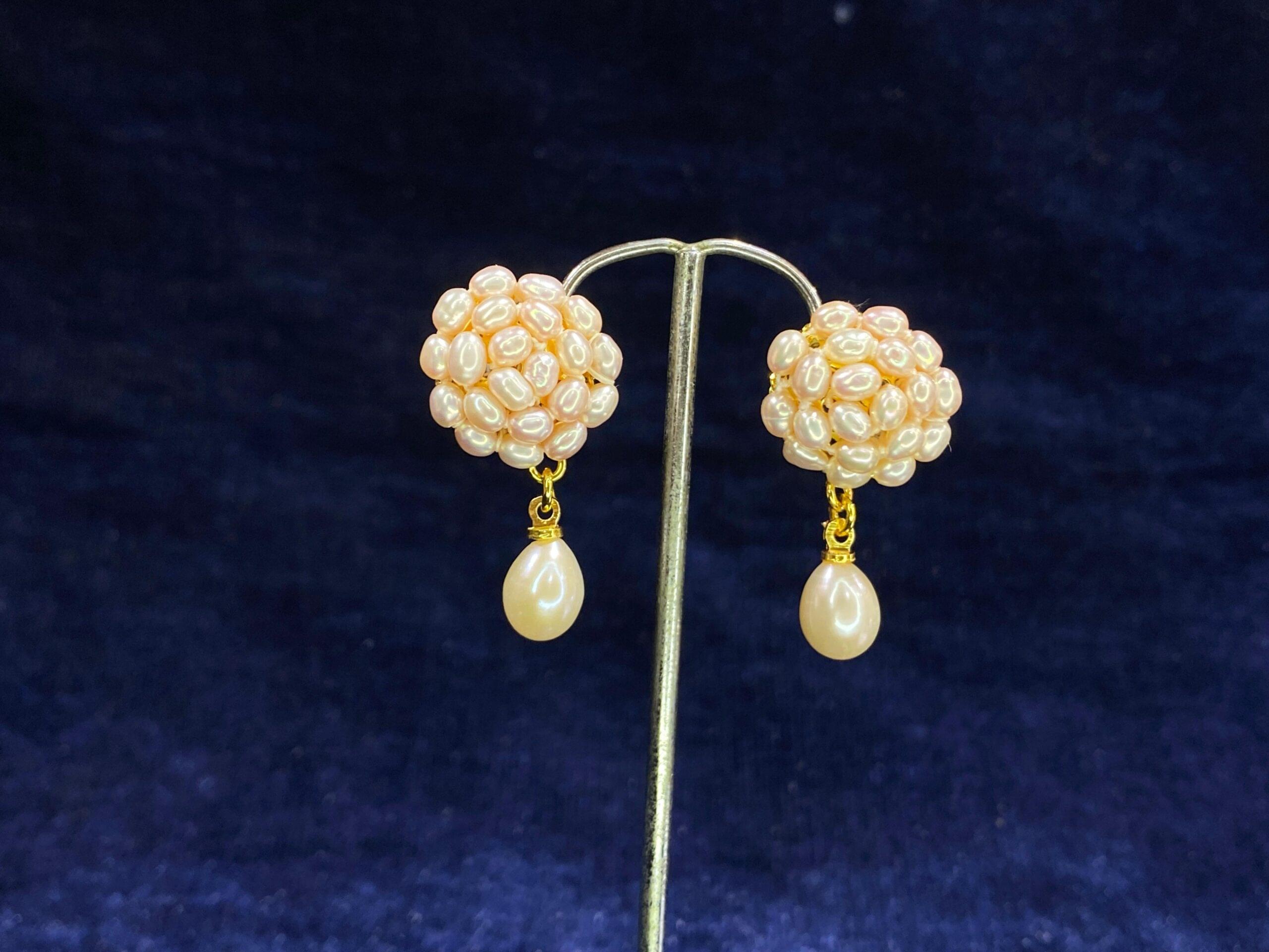 Elegant Pearl Cluster Drop Earrings featuring a timeless design for formal and casual wear.