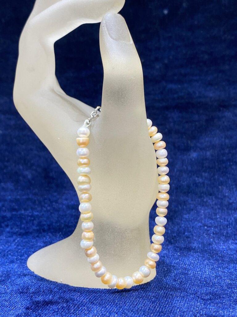 Pearl Duet Bracelet with a sophisticated double-row design for timeless elegance.