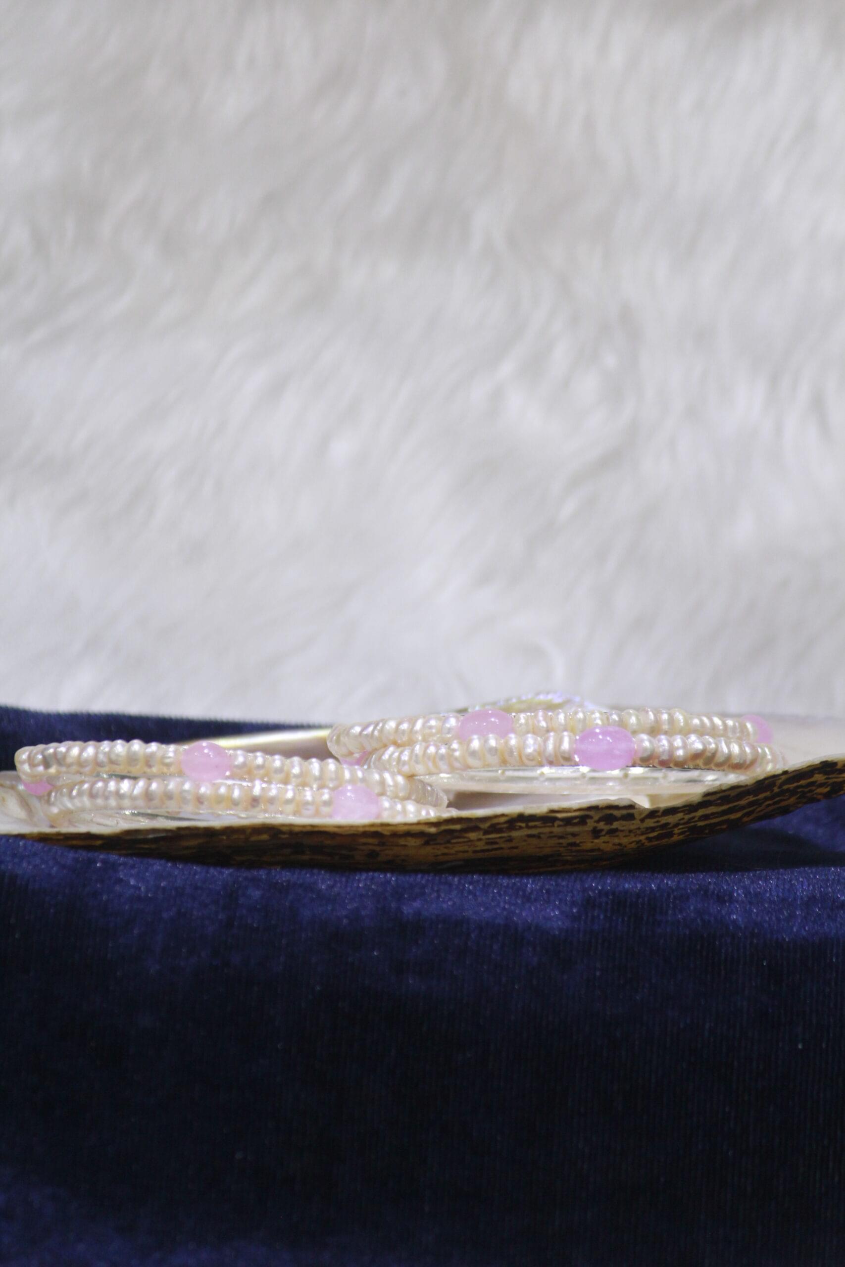 Pink Stone Bangles